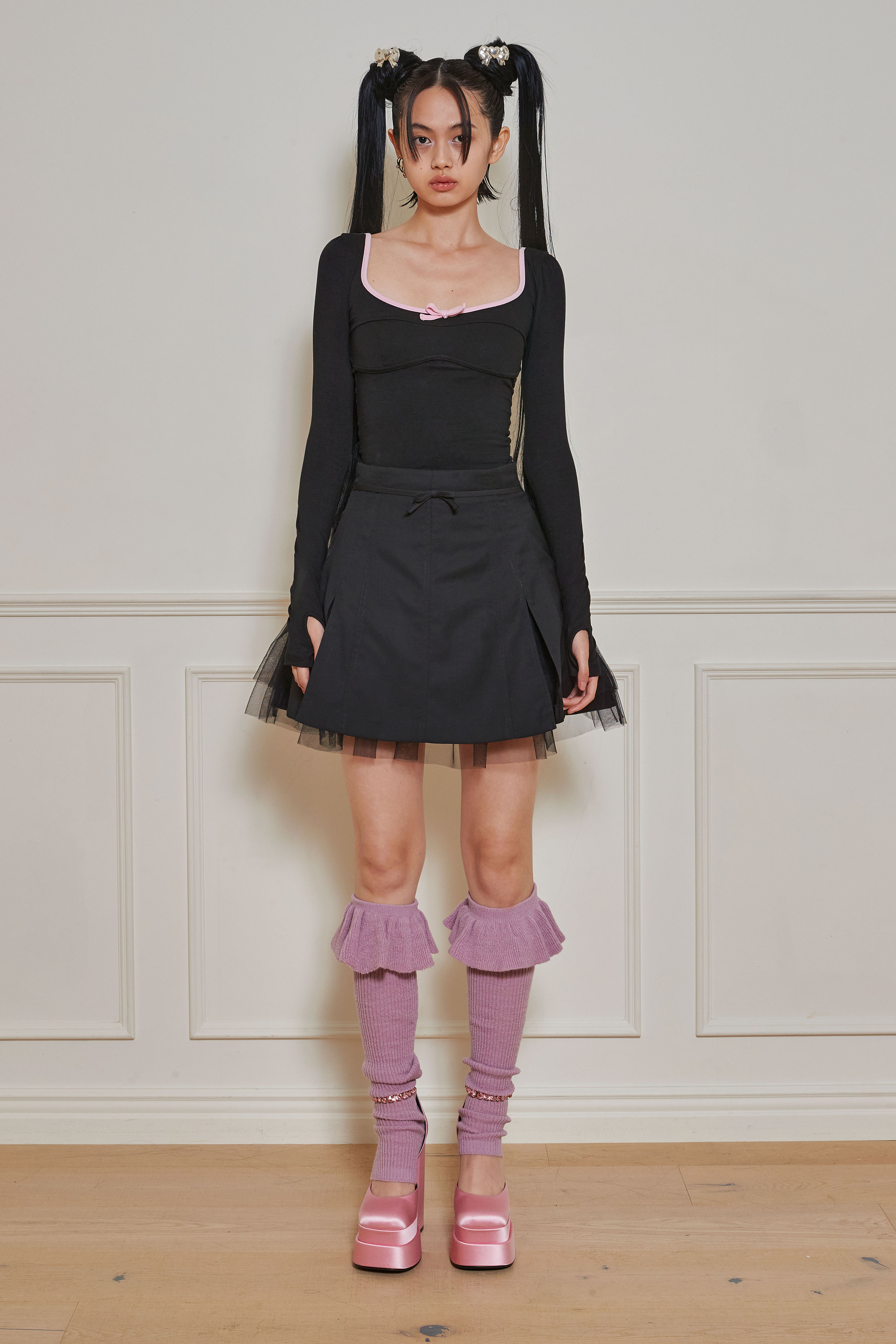 Corset Petticoat Skirt(Black)